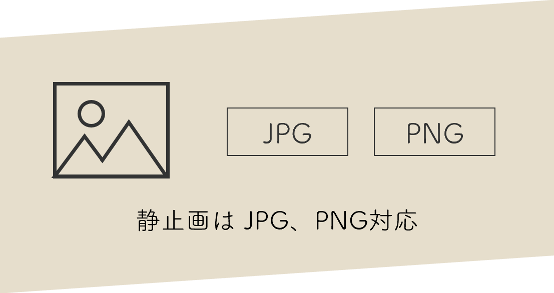 静止画はジェーピング、ピングに対応しています